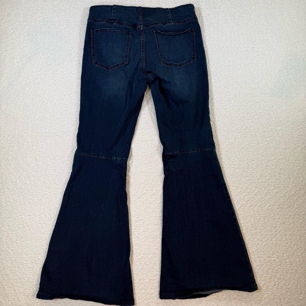 Free People ESF-12702 Women Penny Pull-On Flare Denim Blue Size 30 - Picture 8 of 11